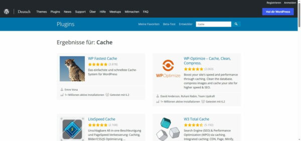 WordPress Caching Plugins WordPress Caching Plugins zum Download