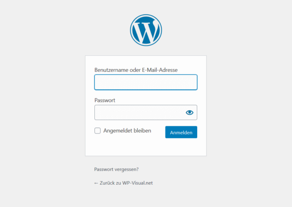 WordPress Login Url und Anmeldeseite