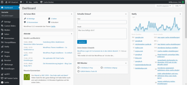 WordPress Dashboard