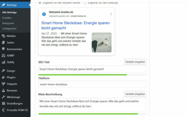 WordPress-SEO Onpage-Optimierung