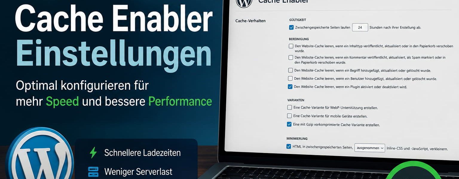 Cache Enabler Einstellungen für schnellere WordPress-Ladezeiten
