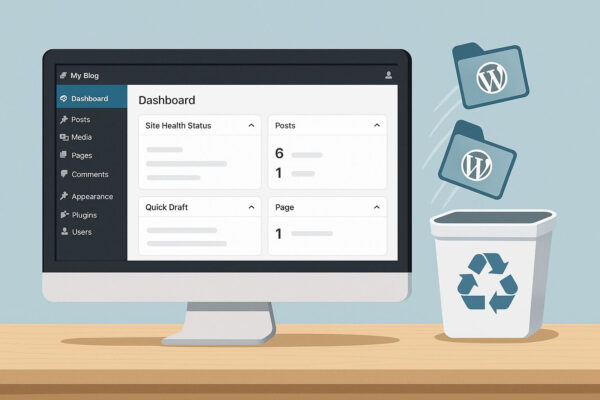 Unbenutzte WordPress-Themes löschen für mehr Sicherheit und Ordnung Aufgeräumtes Dashboard mit gelöschten Themes – WordPress-Theme löschen zur Sicherheit und Übersichtlichkeit