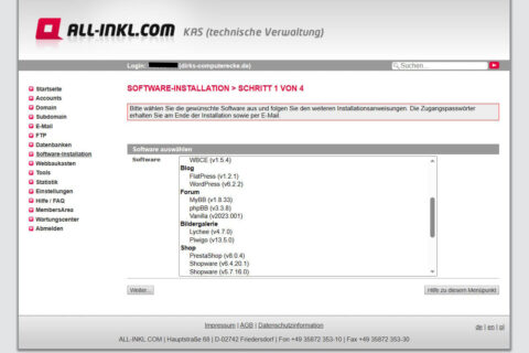 WordPress installieren: der automatische Weg