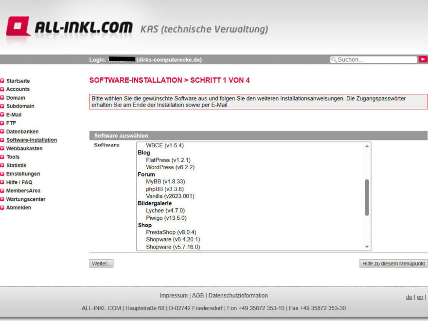 WordPress installieren: der automatische Weg