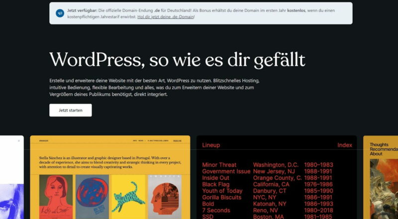 WordPress.com Website Screenshot