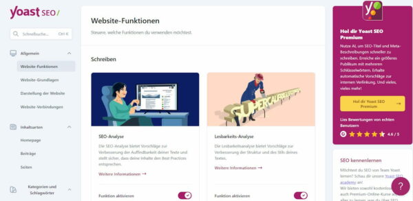 Konfiguration von Yoast SEO Konfiguration von Yoast SEO
