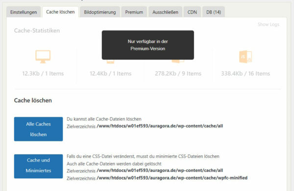 Cache löschen