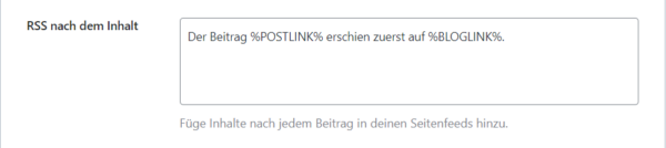 Quelle im RSS-Feed angeben Quelle im RSS-Feed angeben