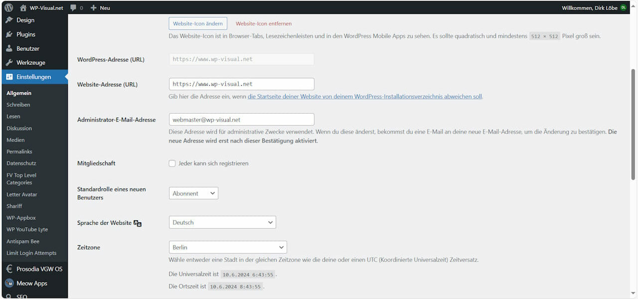 WordPress Domain ändern