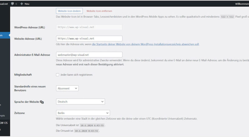 WordPress Domain ändern