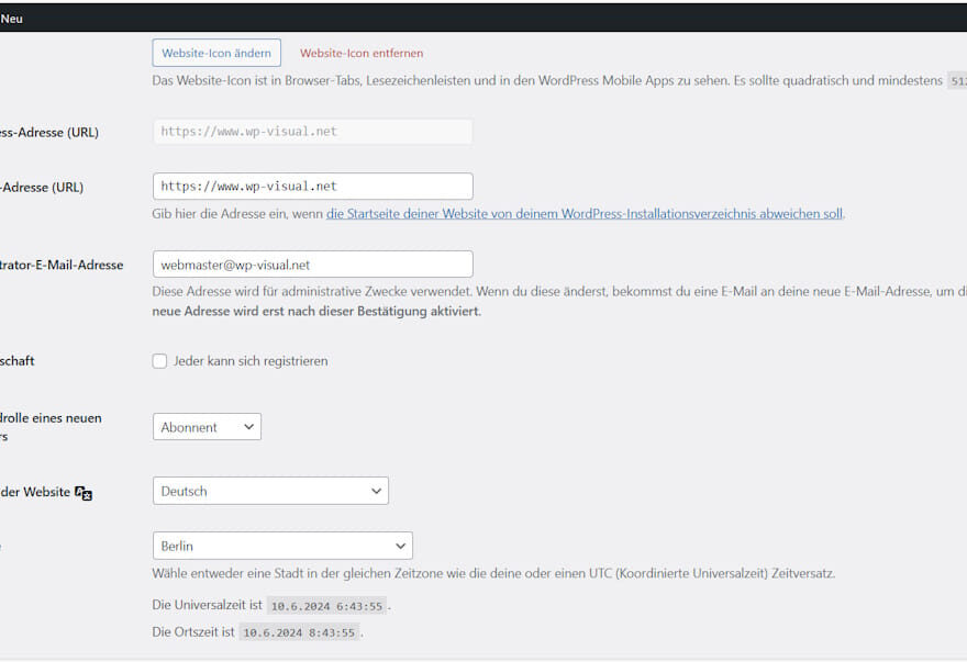 WordPress Domain ändern
