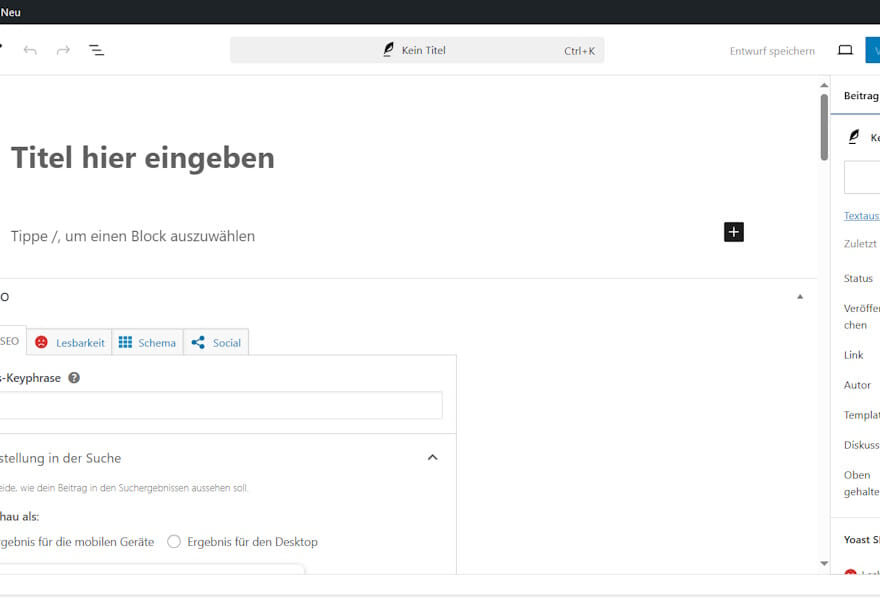 Beiträge bei WordPress