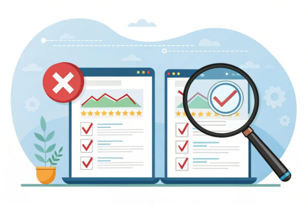 Content-Kannibalisierung in den Google-Suchergebnissen erkennen Google-Suchergebnisse mit zwei konkurrierenden Seiten derselben Website als Beispiel für Content-Kannibalisierung.