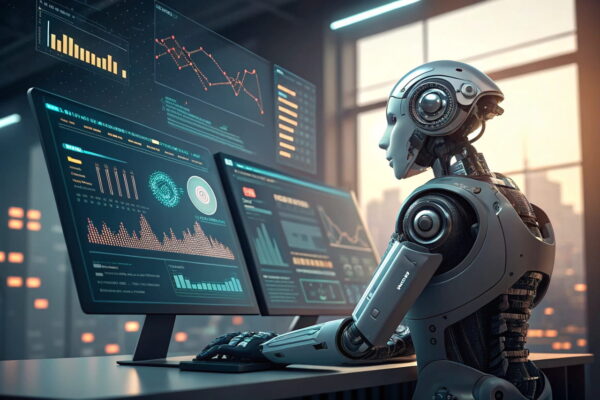 Künstliche Intelligenz für SEO – Roboter analysiert Website-Daten