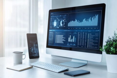 SEO für Nischenseiten im Jahr 2025 – Digitale Analyse von Keyword-Trends auf einem modernen Computerbildschirm.