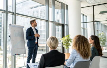 Person erklärt Grundlagen, um sich als Experte zu positionieren