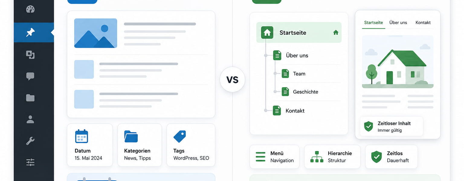 Beiträge oder Seiten in WordPress im direkten Vergleich als Beitragsbild