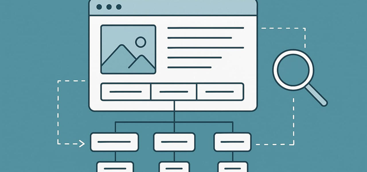 Schematische Darstellung zur Planung der Seitenstruktur einer Website
