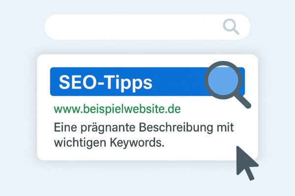 Beispiel für optimierten Title und Meta Description – mehr Klicks durch Onpage-Optimierung Suchergebnis mit optimiertem Title und Meta Description als Beispiel für Onpage-Optimierung