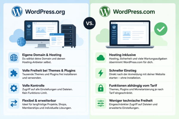 Was ist WordPress: Vergleich von WordPress.org und WordPress.com