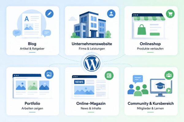 Was ist WordPress: Beispiele für Blogs, Onlineshops und Unternehmenswebsites