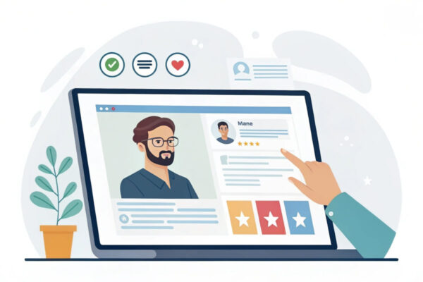 Autorenprofil mit Bild, Bio und Social Links als Element für mehr Transparenz und Vertrauen