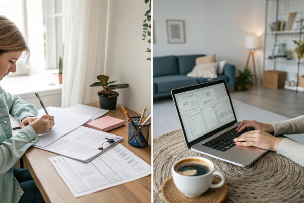 Gewerbeanmeldung im Amt und freiberufliche Tätigkeit im Homeoffice im Vergleich