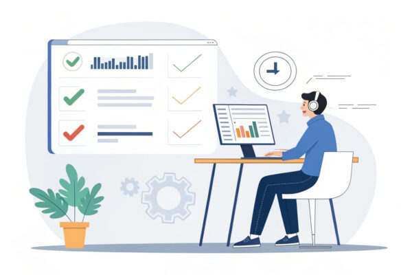 KI-gestützte Content-Optimierung mit Analyse-Tools am Bildschirm