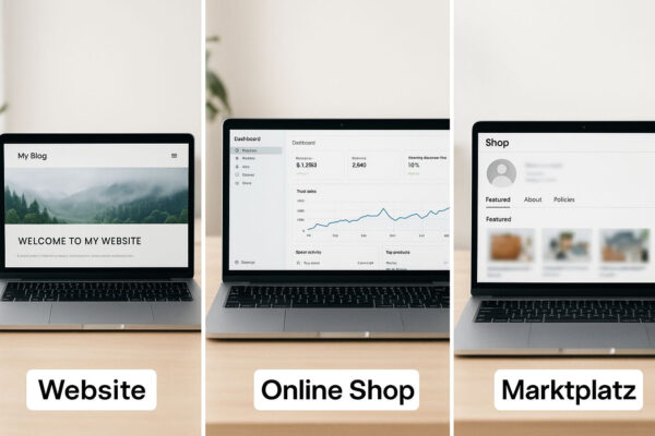 Vergleich von Plattformen für ein Online-Business: Website, Shop und Marktplatz