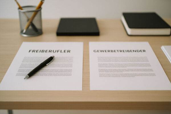Rechtliche Grundlagen im Vergleich: Freiberufler und Gewerbetreibender nebeneinander dargestellt