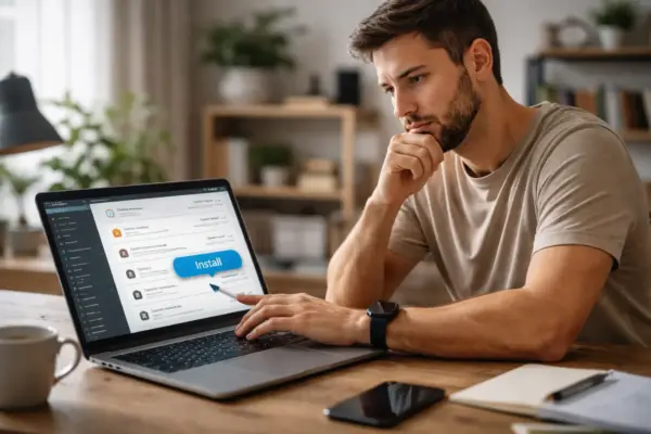 Blogger überlegt, ob er ein weiteres WordPress-Plugin installieren soll