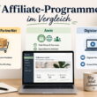 Affiliate-Programme für Blogger im Vergleich mit Amazon PartnerNet, Awin und Digistore24 als Beitragsbild