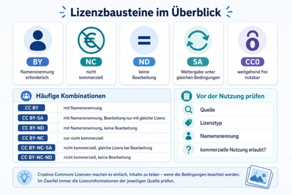 Bilder für den Blog finden und Lizenzen richtig prüfen Creative-Commons-Lizenzbausteine und Prüfschritte, um rechtssichere Bilder für den Blog zu finden