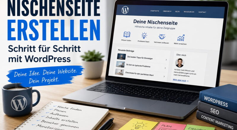 Nischenseite erstellen mit WordPress – Planung und Aufbau am Laptop