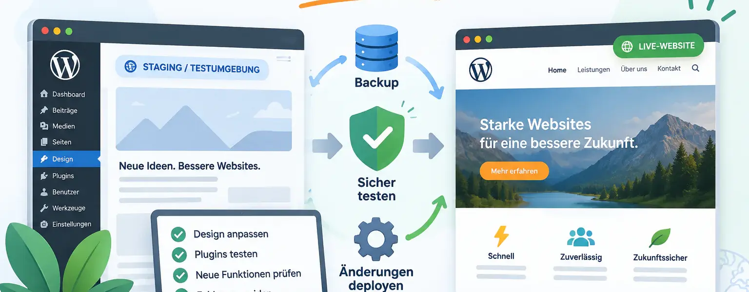 WordPress Staging erstellen und Änderungen sicher testen, bevor sie auf die Live-Website übertragen werden
