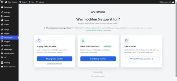 WordPress Staging erstellen mit dem Plugin WP STAGING